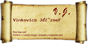 Vinkovics József névjegykártya
