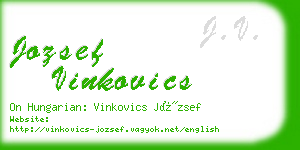 jozsef vinkovics business card